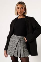 Natasha Mini Skort - Black/White