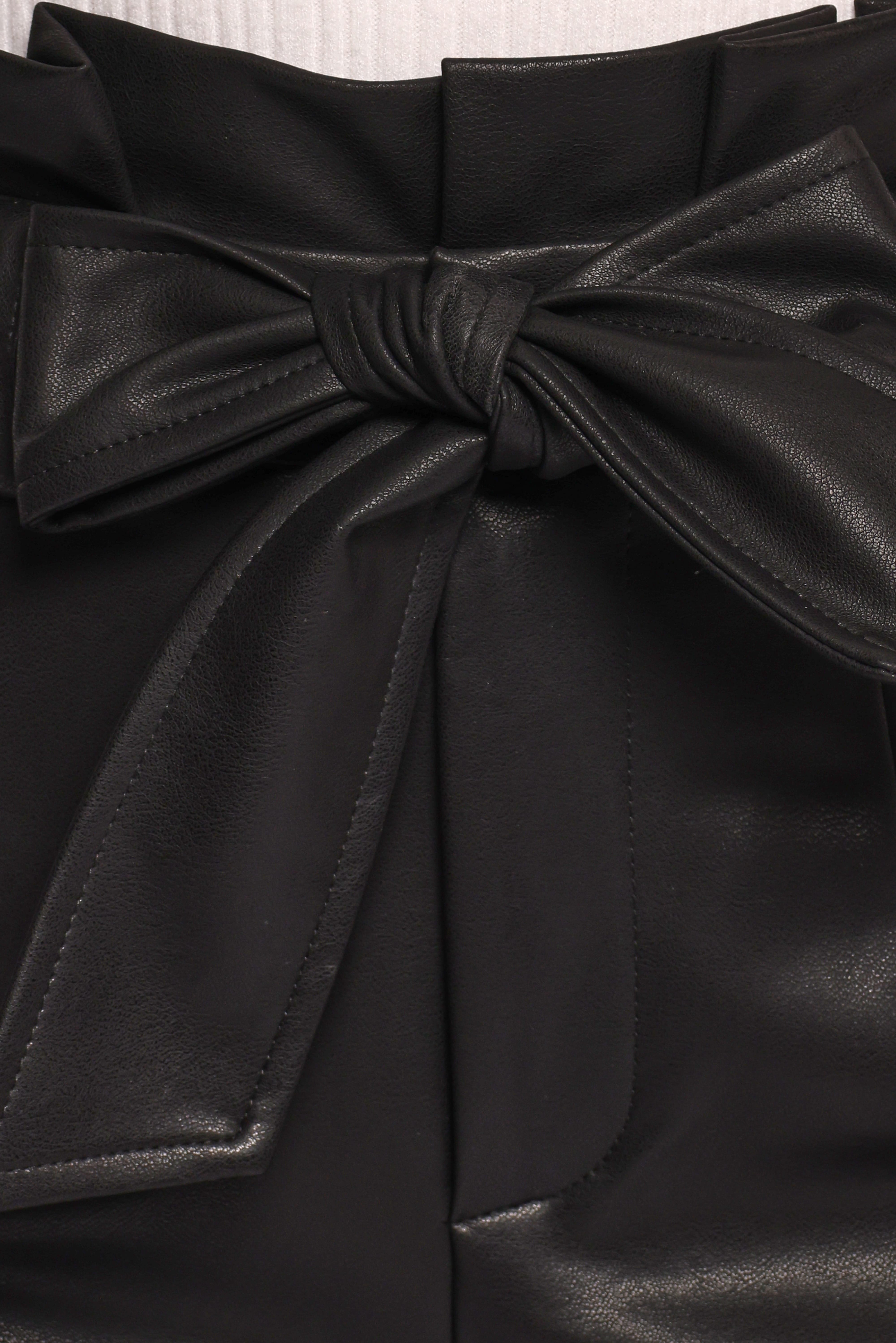 Kieran Faux Leather Pant - Black