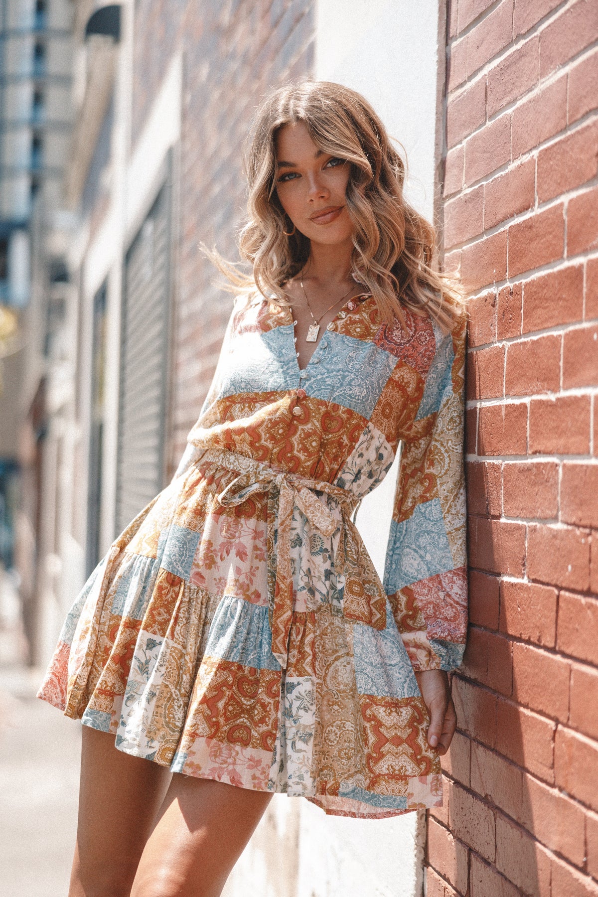 Silante Long Sleeve Mini Dress - Maxine