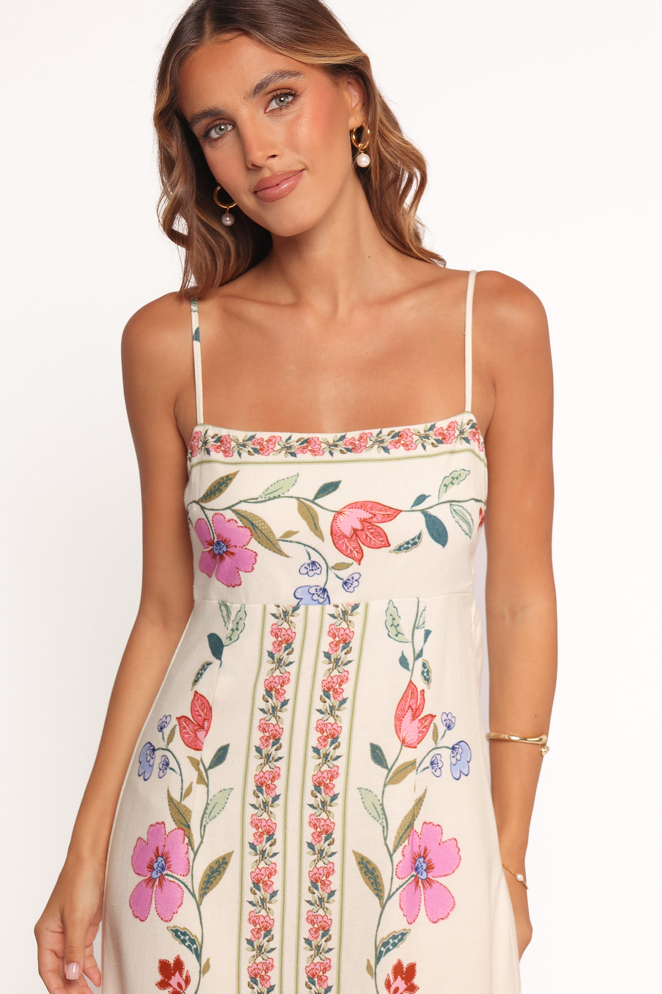Vesta Midi Dress - Pink Multi