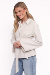 Halston Coat - Cream